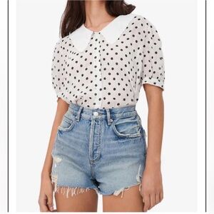 Maje Coiso Polka Dot Print Blouse